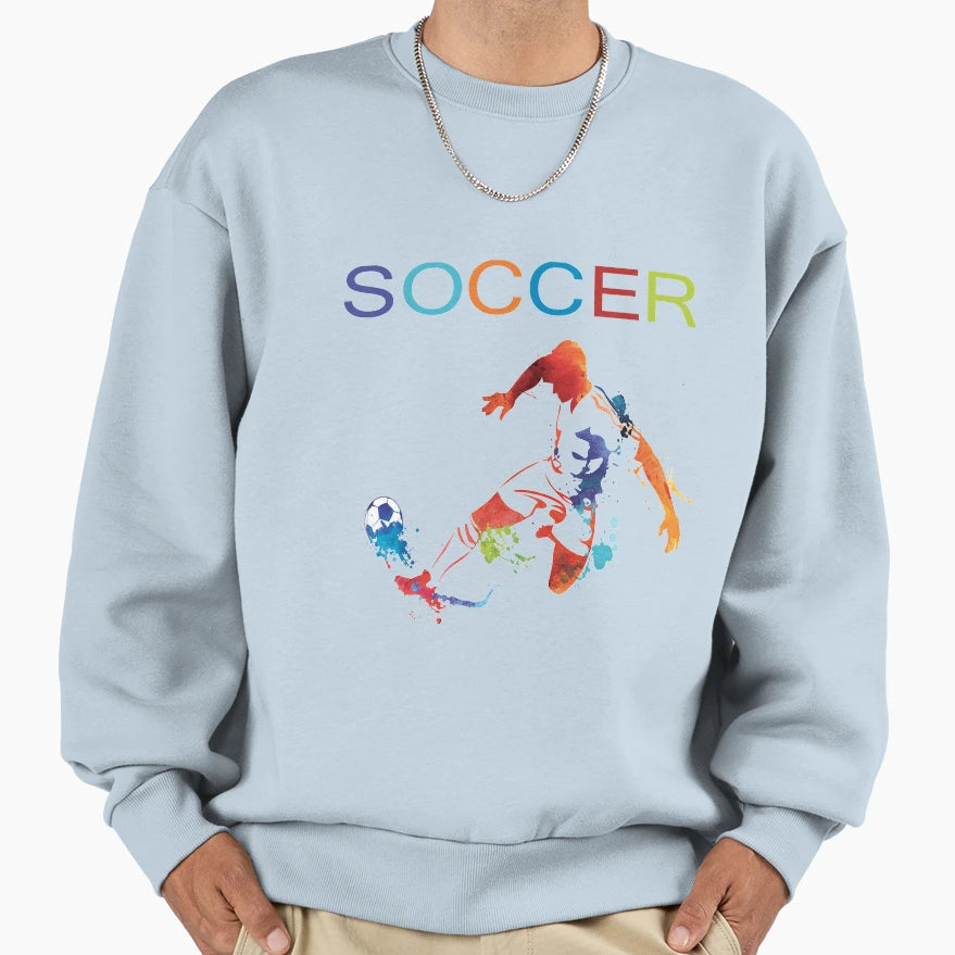 Soccer Teens Sweatshirt - Aesthetic Graphic for Adults - T-Shirt, Sweatshirt, Hoodie