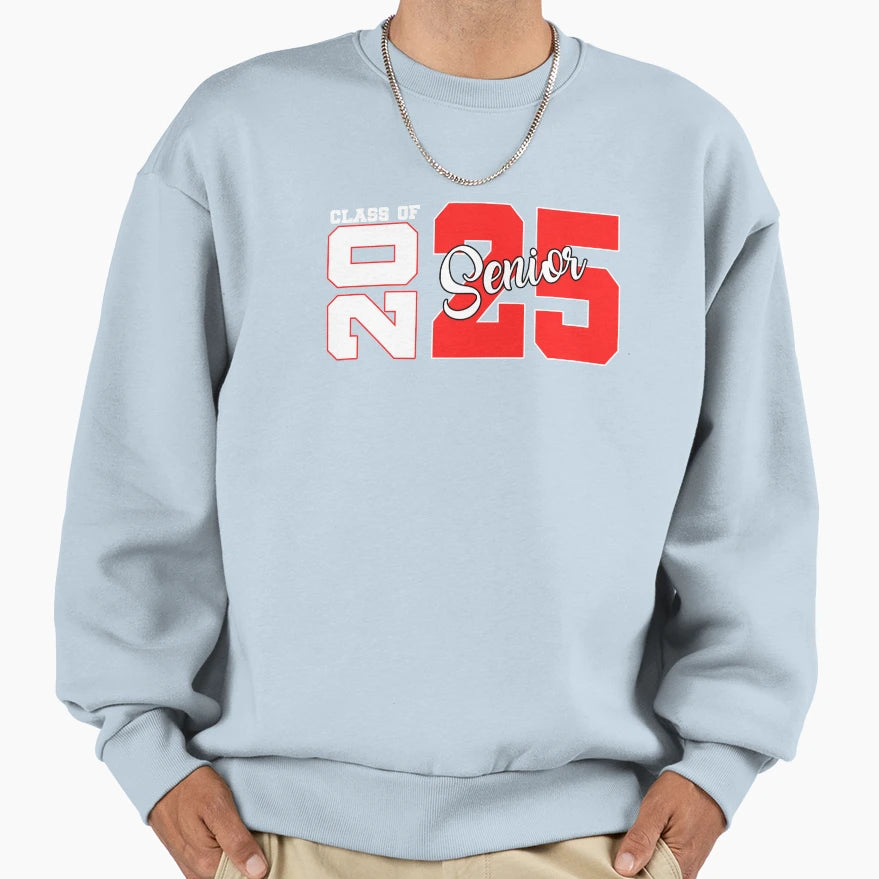 Class 2025 Senior 2025 Back To Sweatshirt - Fun Novelty Design for Adults - T-Shirt, Sweatshirt, Hoodie
