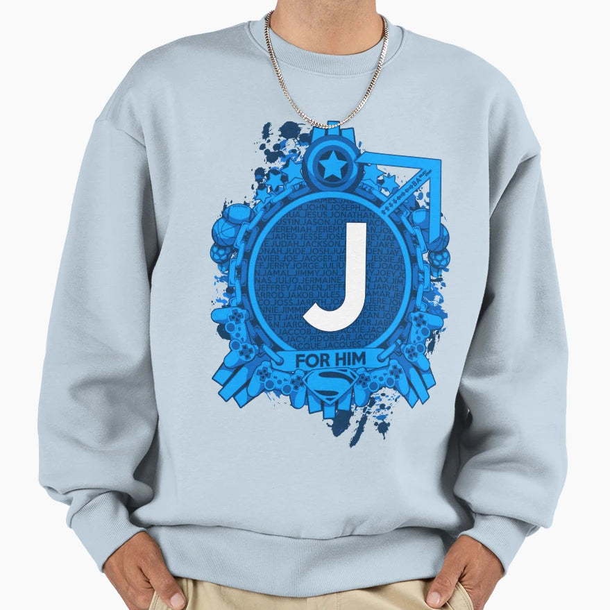Him J Sweatshirt - Trendy Graphic Men Women - T-Shirt, Sweatshirt, Hoodie
