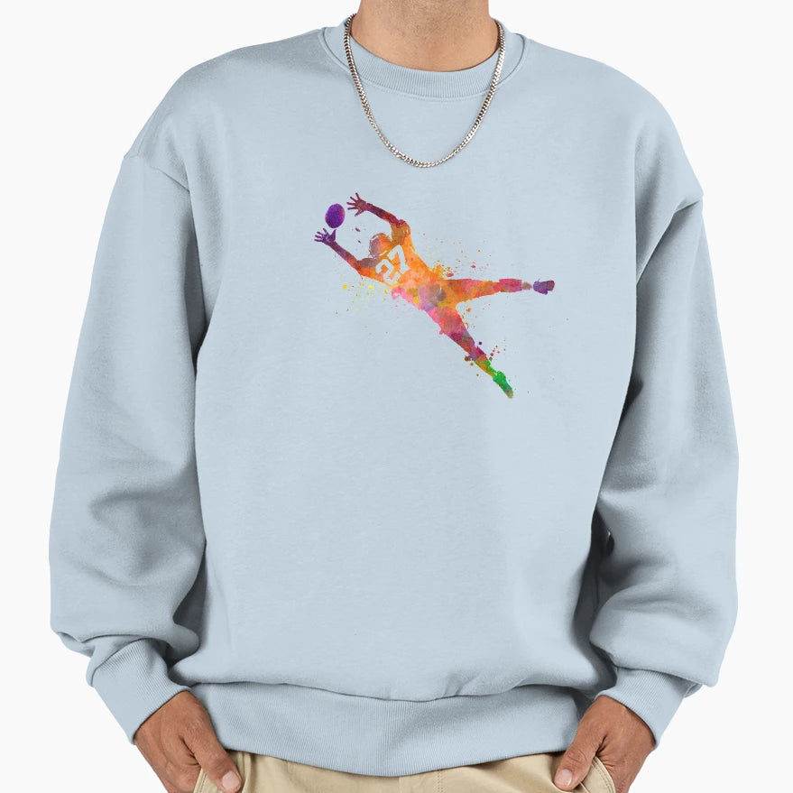 American Football Player Catching Sweatshirt - Unique Graphic Men Women - T-Shirt, Sweatshirt, Hoodie