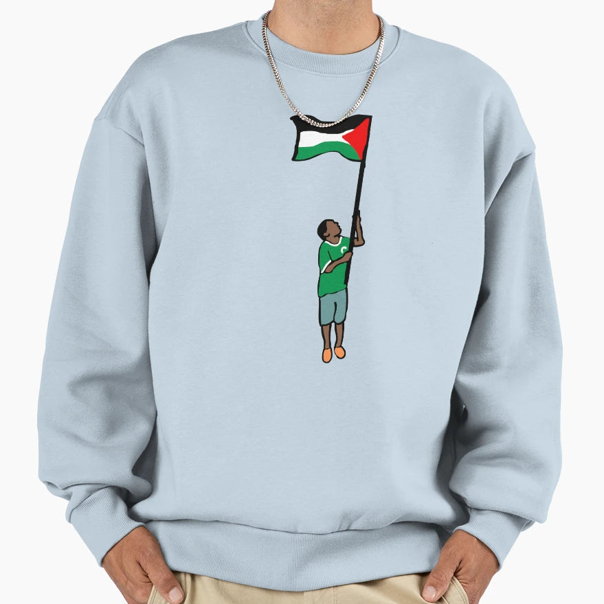 Palestine Ireland Flag Bearer Sweatshirt - Fun Novelty Design for Adults - T-Shirt, Sweatshirt, Hoodie