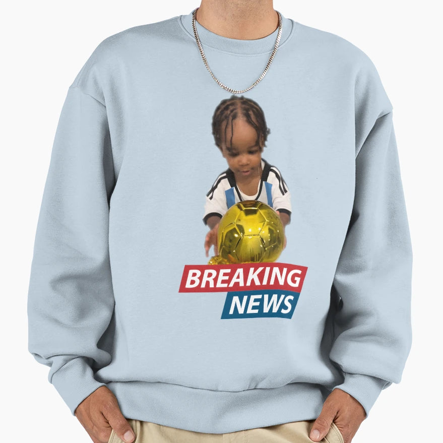 Broski Breaking News Golden Ball Sweatshirt - Novelty Apparel for Adults - T-Shirt, Sweatshirt, Hoodie