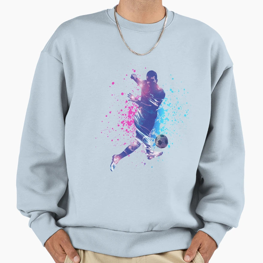 Rainbow Soccer Player Sports Team Sweatshirt - Novelty Apparel for Adults - T-Shirt, Sweatshirt, Hoodie
