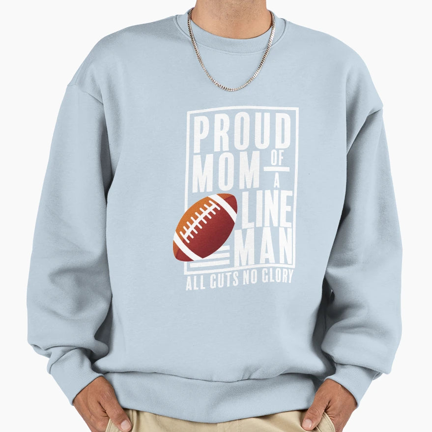 Proud Mom Football All Guts No Glory T-Shirt - Aesthetic Graphic Men Women - T-Shirt, Sweatshirt, Hoodie