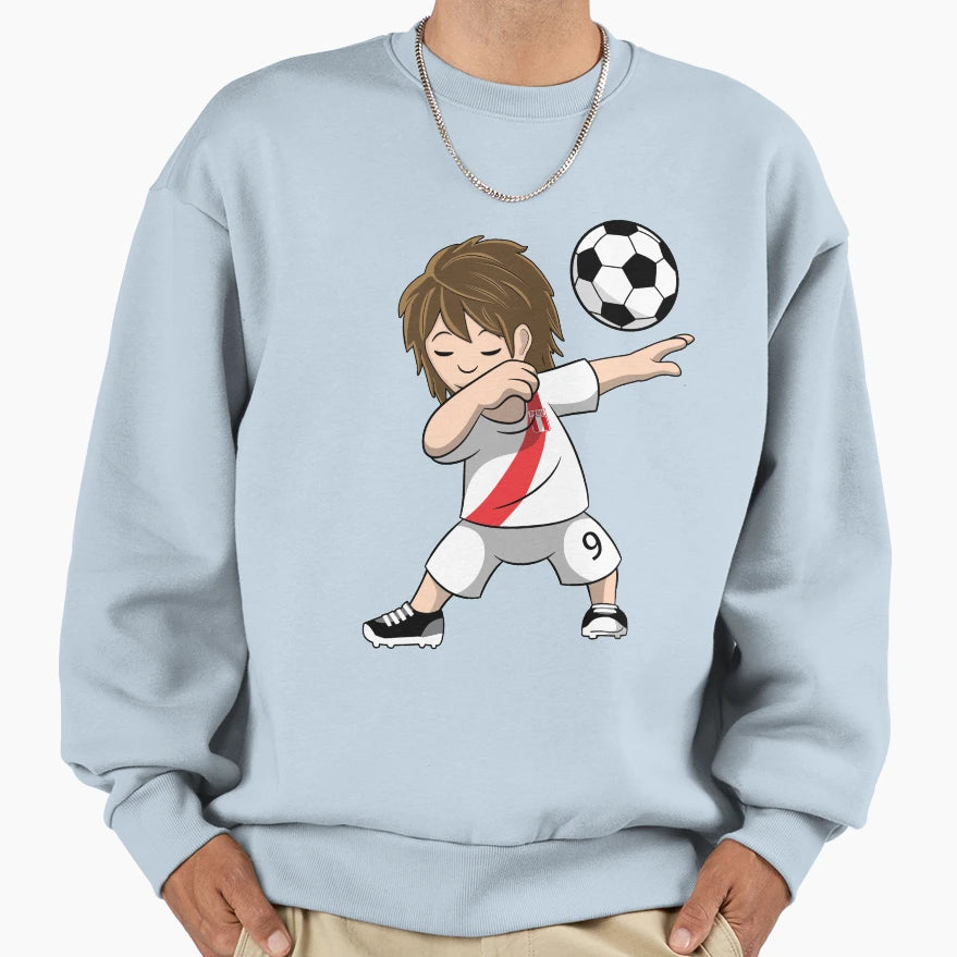 Peru Shirts Peru Dabbing Jersey T-Shirt - Aesthetic Graphic for Adults - T-Shirt, Sweatshirt, Hoodie