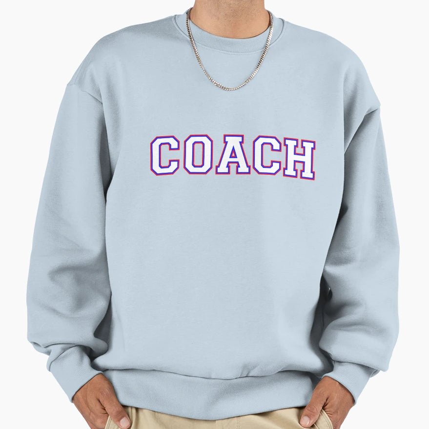 Coach Red White And Blue Sweatshirt - Unique Graphic for Adults - T-Shirt, Sweatshirt, Hoodie