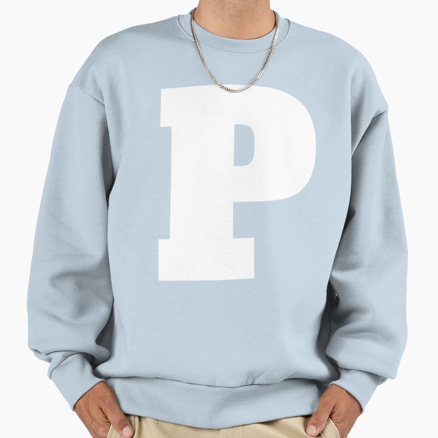 Alphabet P Uppercase Letter P Sweatshirt - Casual Everyday Wear for Adults - T-Shirt, Sweatshirt, Hoodie