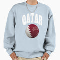Qatar Football Ball Flag Sweatshirt - Graphic Print Unisex - T-Shirt, Sweatshirt, Hoodie