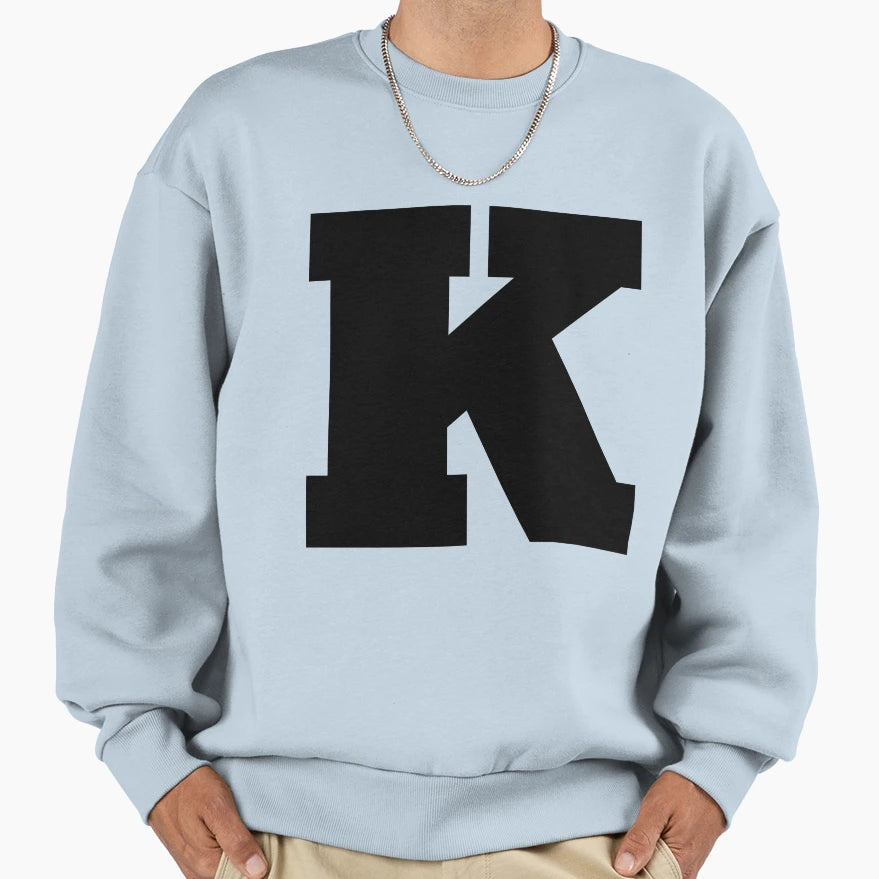 Alphabet K Uppercase Letter K Sweatshirt - Novelty Apparel for Adults - T-Shirt, Sweatshirt, Hoodie