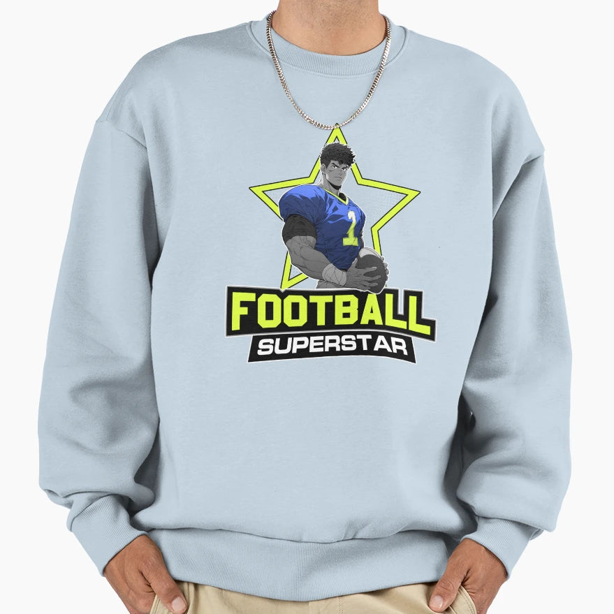 American Football Superstar Anime Sweatshirt - Aesthetic Graphic Unisex - T-Shirt, Sweatshirt, Hoodie