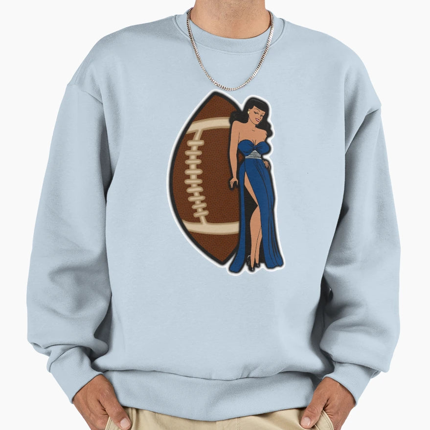 Indianapolis Football Babe Sweatshirt - Aesthetic Graphic for Adults - T-Shirt, Sweatshirt, Hoodie