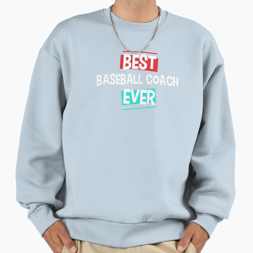 Best Baseball Coach Ever Rectangles Sweatshirt - Novelty Apparel Unisex - T-Shirt, Sweatshirt, Hoodie