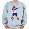 Dabbing Soccer Artwork American Sweatshirt - Aesthetic Graphic Men Women - T-Shirt, Sweatshirt, Hoodie