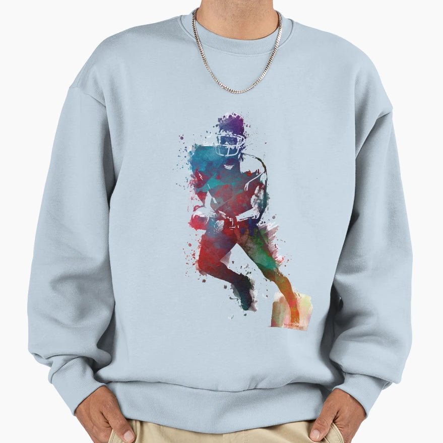 American Football Player 1 Sport Football Sweatshirt - Graphic Print Unisex - T-Shirt, Sweatshirt, Hoodie