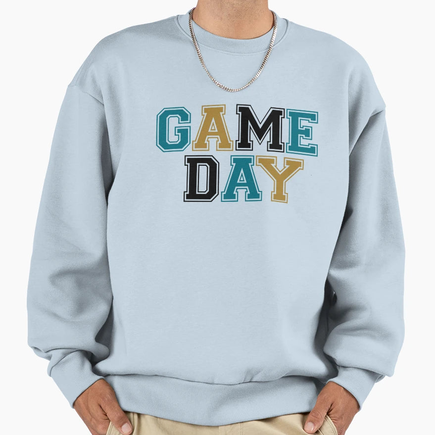 Jaguars Game Day Jacksonville Teal Sweatshirt - Minimalist Print Unisex - T-Shirt, Sweatshirt, Hoodie