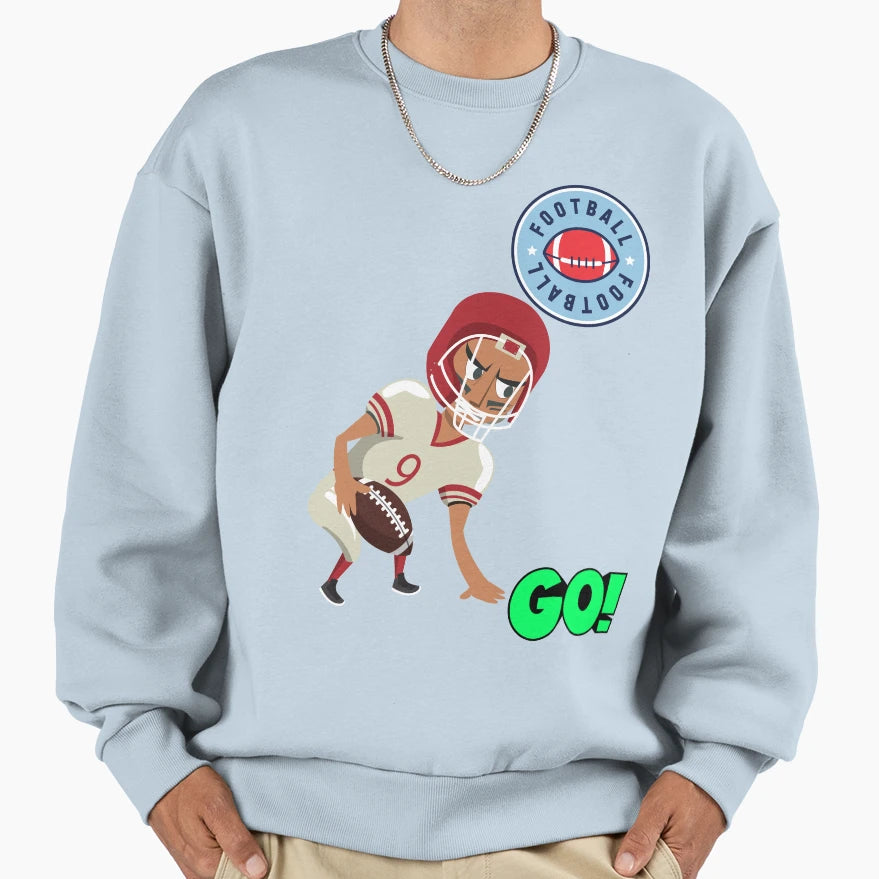 Lets Go Football Sweatshirt - Fun Novelty Design Men Women - T-Shirt, Sweatshirt, Hoodie