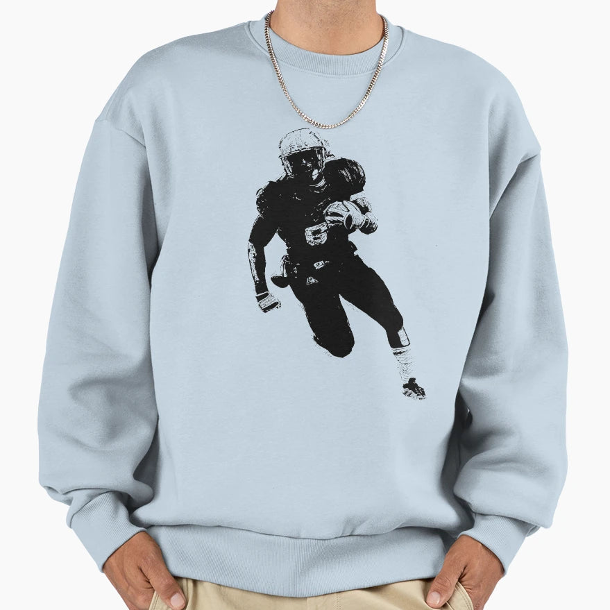 Football Sports Art Sweatshirt - Minimalist Print for Adults - T-Shirt, Sweatshirt, Hoodie