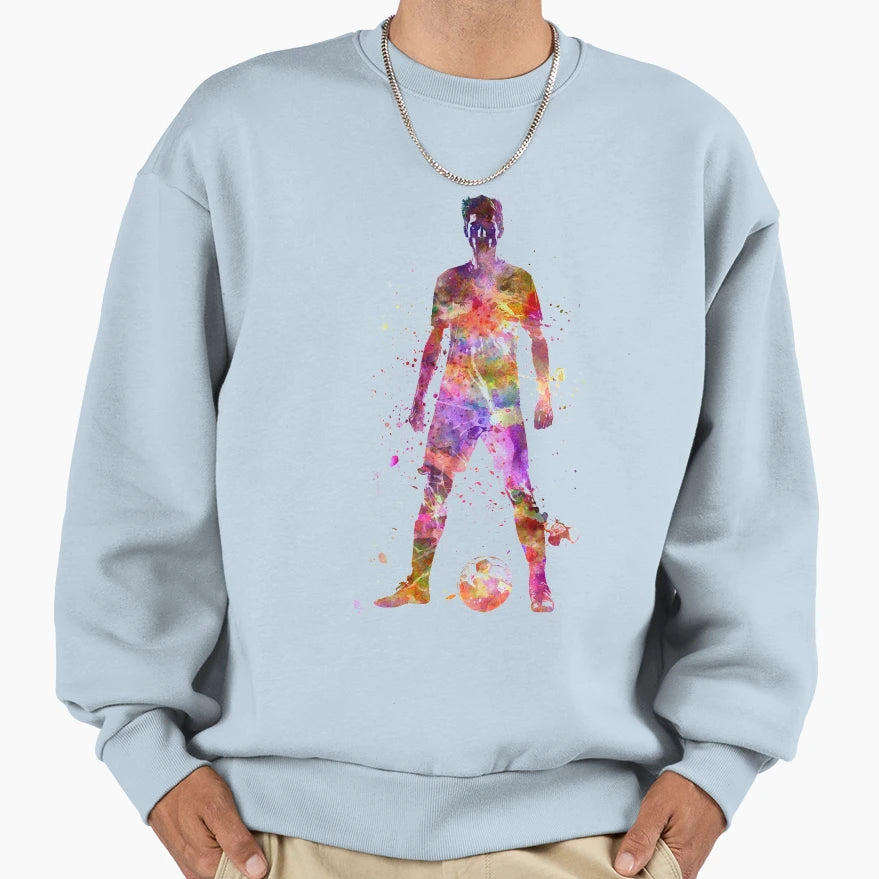 Soccer Football Player Young Sweatshirt - Fun Novelty Design for Adults - T-Shirt, Sweatshirt, Hoodie