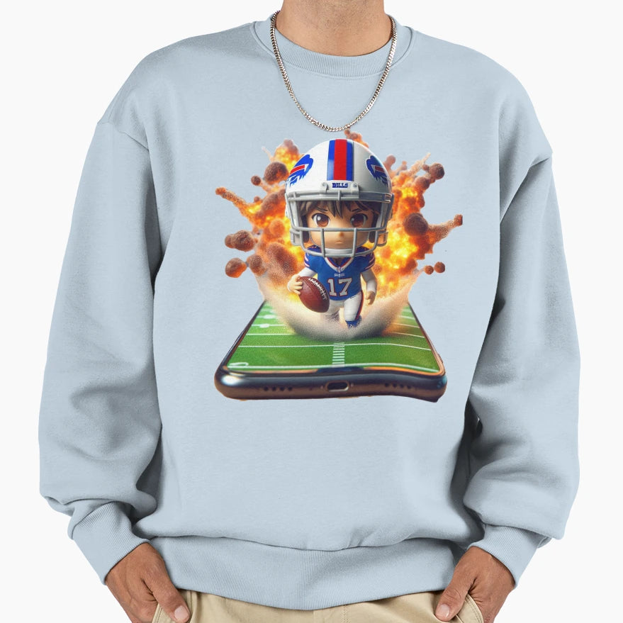 Digital Gridiron Explosive Sweatshirt - Casual Everyday Wear Unisex - T-Shirt, Sweatshirt, Hoodie