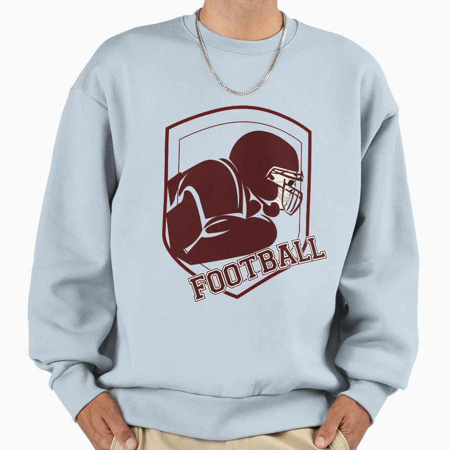 Football Game Tackle Gift Throw Sweatshirt - Minimalist Print Men Women - T-Shirt, Sweatshirt, Hoodie