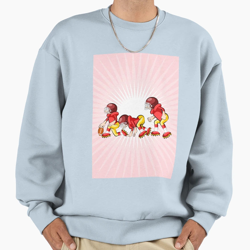 American Football Players Arming Sweatshirt - Trendy Graphic Unisex - T-Shirt, Sweatshirt, Hoodie