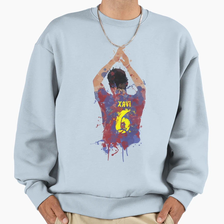 Xavi Barcelona Legend Football Art Sweatshirt - Streetwear Style Unisex - T-Shirt, Sweatshirt, Hoodie