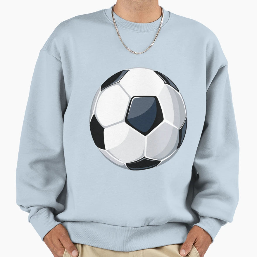 Large Soccer Ball Sweatshirt - Aesthetic Graphic Unisex - T-Shirt, Sweatshirt, Hoodie