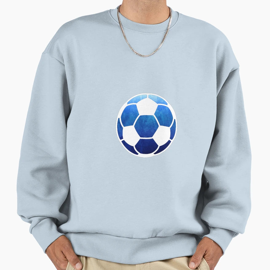 Soccer Ball Dark Blue Sweatshirt - Fun Novelty Design Unisex - T-Shirt, Sweatshirt, Hoodie