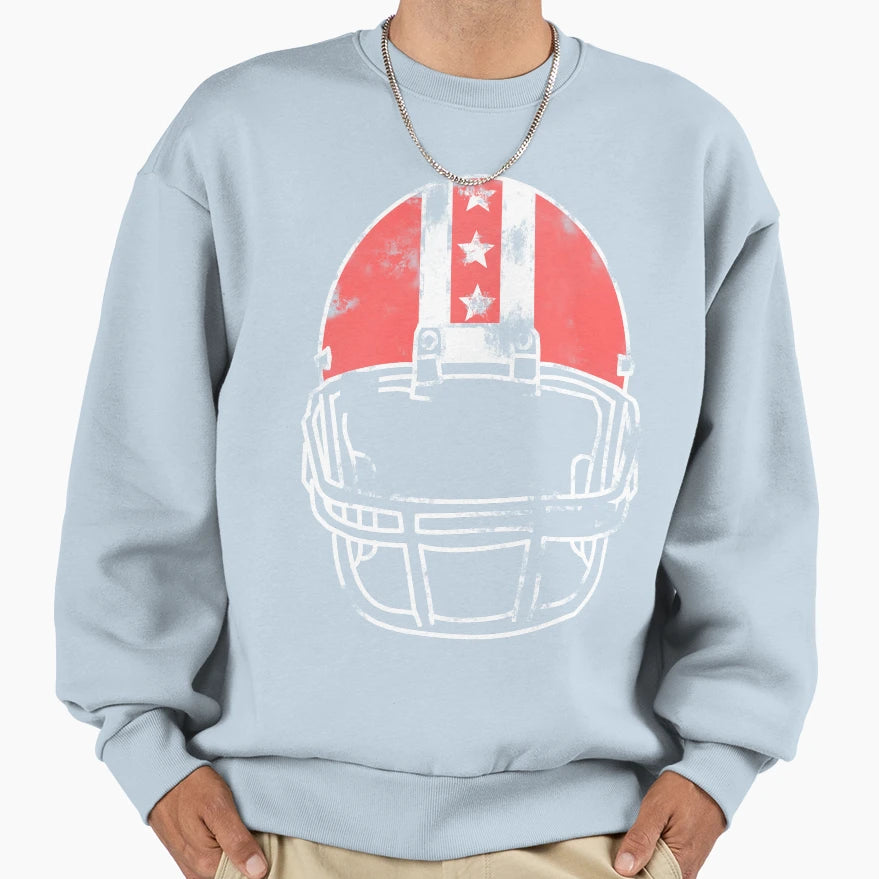 Old Football Helmet Sweatshirt - Trendy Graphic for Adults - T-Shirt, Sweatshirt, Hoodie