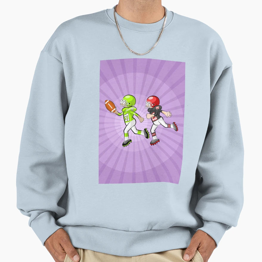 American Football Player Pursued Sweatshirt - Graphic Print Men Women - T-Shirt, Sweatshirt, Hoodie