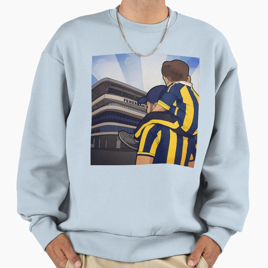 Born Yellow And Blue Fener Sweatshirt - Casual Everyday Wear for Adults - T-Shirt, Sweatshirt, Hoodie