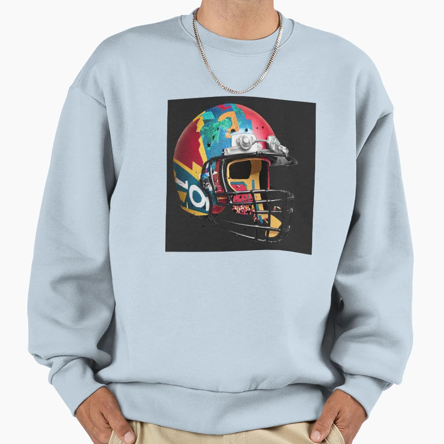 American Football Helmet Sweatshirt - Aesthetic Graphic Men Women - T-Shirt, Sweatshirt, Hoodie