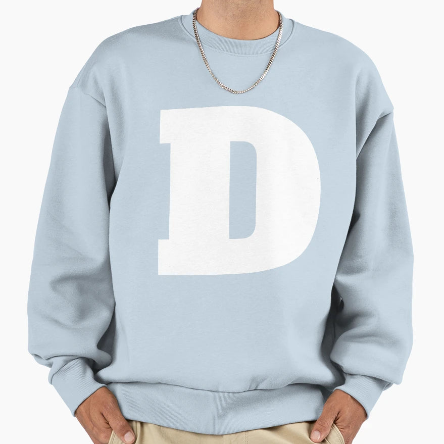 Alphabet D Uppercase Letter D Sweatshirt - Unique Graphic for Adults - T-Shirt, Sweatshirt, Hoodie