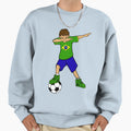 Dabbing Soccer Brazil Brazilian Sweatshirt - Novelty Apparel for Adults - T-Shirt, Sweatshirt, Hoodie