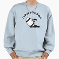 I Love Football Black Football Sweatshirt - Minimalist Print Men Women - T-Shirt, Sweatshirt, Hoodie