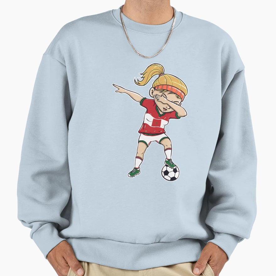 Dabbing Soccer Player Funny Morroco Sweatshirt - Graphic Print for Adults - T-Shirt, Sweatshirt, Hoodie