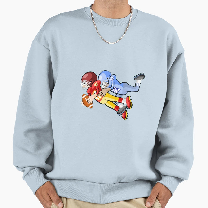 American Football Cartoon 12 41 Sweatshirt - Casual Everyday Wear Men Women - T-Shirt, Sweatshirt, Hoodie