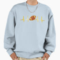 Football Picture Ecg Heartbeat Sweatshirt - Fun Novelty Design for Adults - T-Shirt, Sweatshirt, Hoodie
