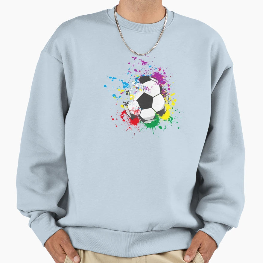 Soccer Colored Sweatshirt - Casual Everyday Wear Men Women - T-Shirt, Sweatshirt, Hoodie