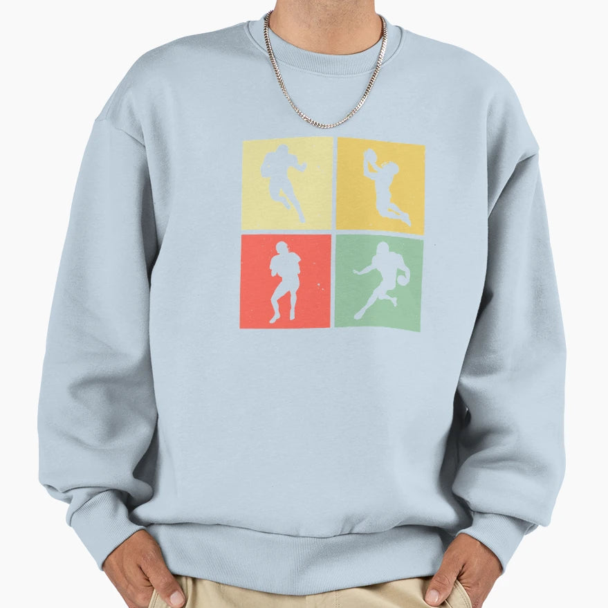 American Football Or Rugby Sweatshirt - Aesthetic Graphic Men Women - T-Shirt, Sweatshirt, Hoodie