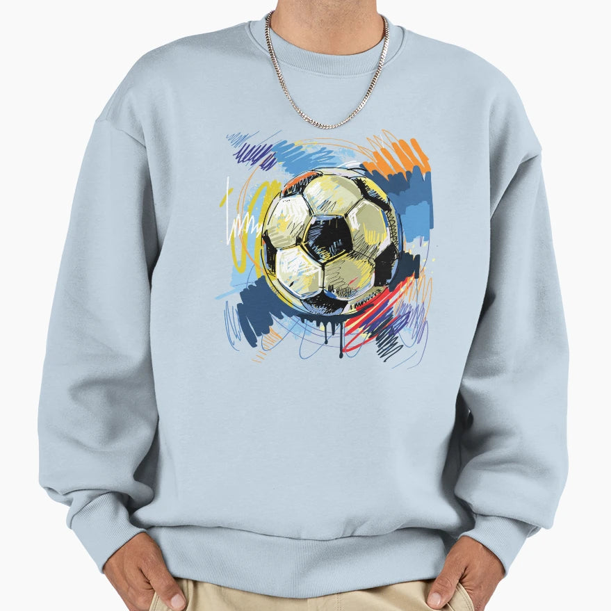 Hand Drawn Graffiti Sport Football Sweatshirt - Streetwear Style Men Women - T-Shirt, Sweatshirt, Hoodie