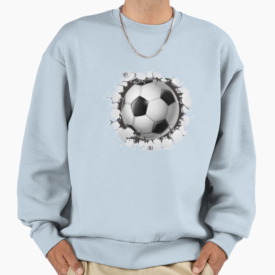3D Soccer Fun Football Sports Sweatshirt - Fun Novelty Design Men Women - T-Shirt, Sweatshirt, Hoodie