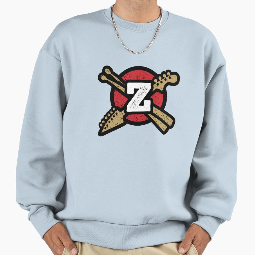 Monogram Z Rock And Roll Logo Sweatshirt - Minimalist Print for Adults - T-Shirt, Sweatshirt, Hoodie