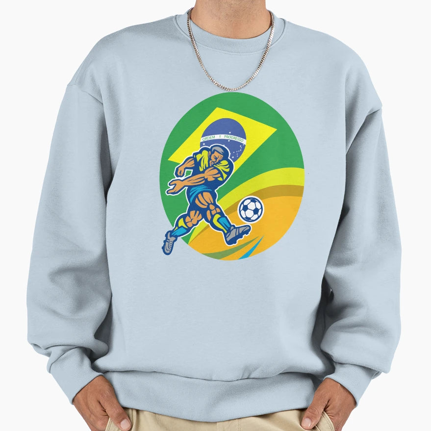 Brazil Soccer Football Player Sweatshirt - Novelty Apparel for Adults - T-Shirt, Sweatshirt, Hoodie