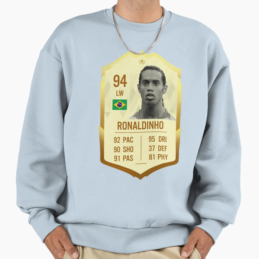 Ronaldinho Ultimate Card Sweatshirt - Novelty Apparel Men Women - T-Shirt, Sweatshirt, Hoodie