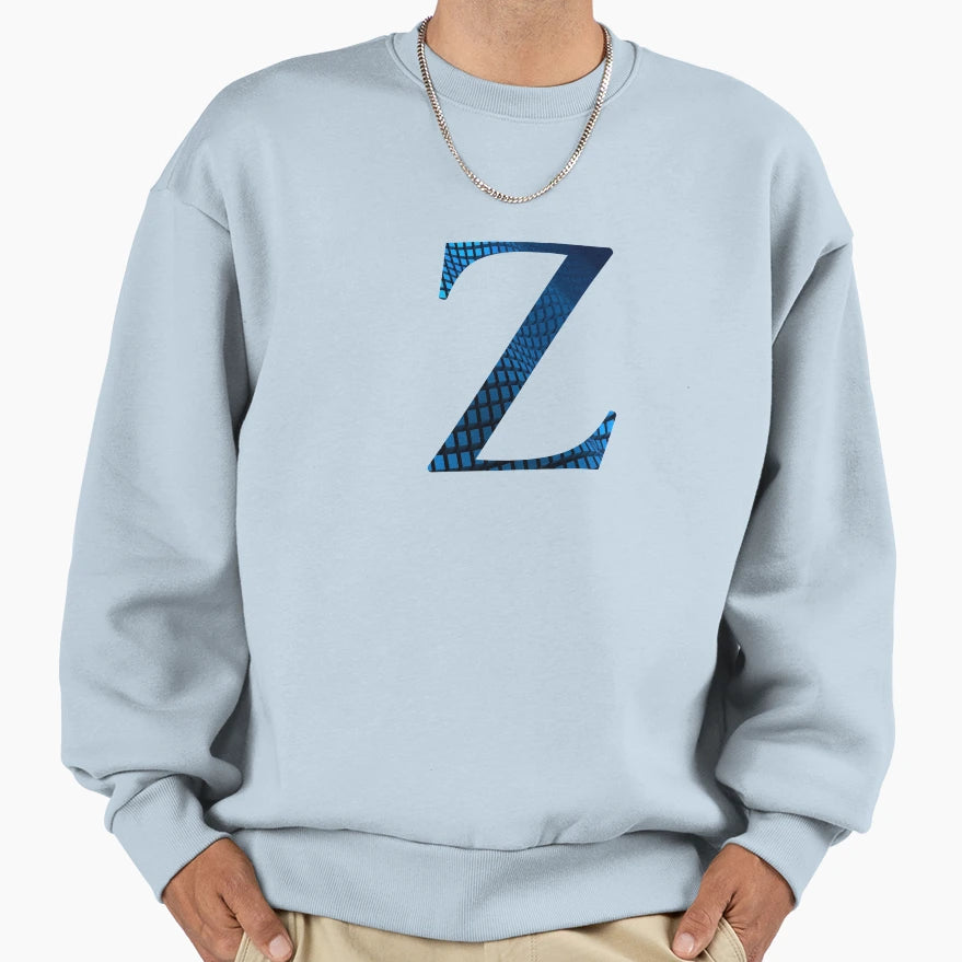 Alphabet Letter Z Deep Blue Sweatshirt - Novelty Apparel Unisex - T-Shirt, Sweatshirt, Hoodie