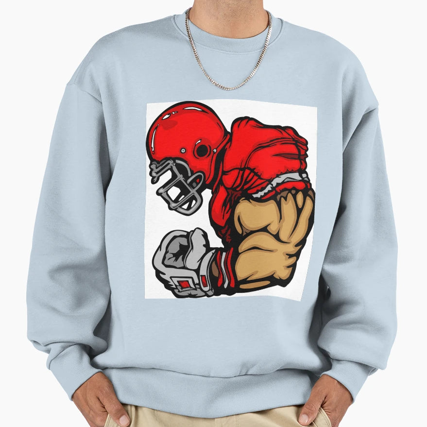 American Football Player Sweatshirt - Aesthetic Graphic Unisex - T-Shirt, Sweatshirt, Hoodie
