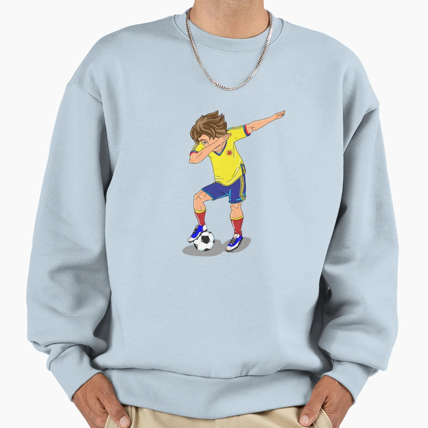 Colombia Footballer Dab Sweatshirt - Casual Everyday Wear for Adults - T-Shirt, Sweatshirt, Hoodie