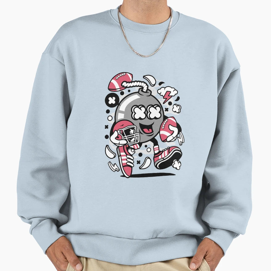 Football Bomb Sweatshirt - Graphic Print Men Women - T-Shirt, Sweatshirt, Hoodie