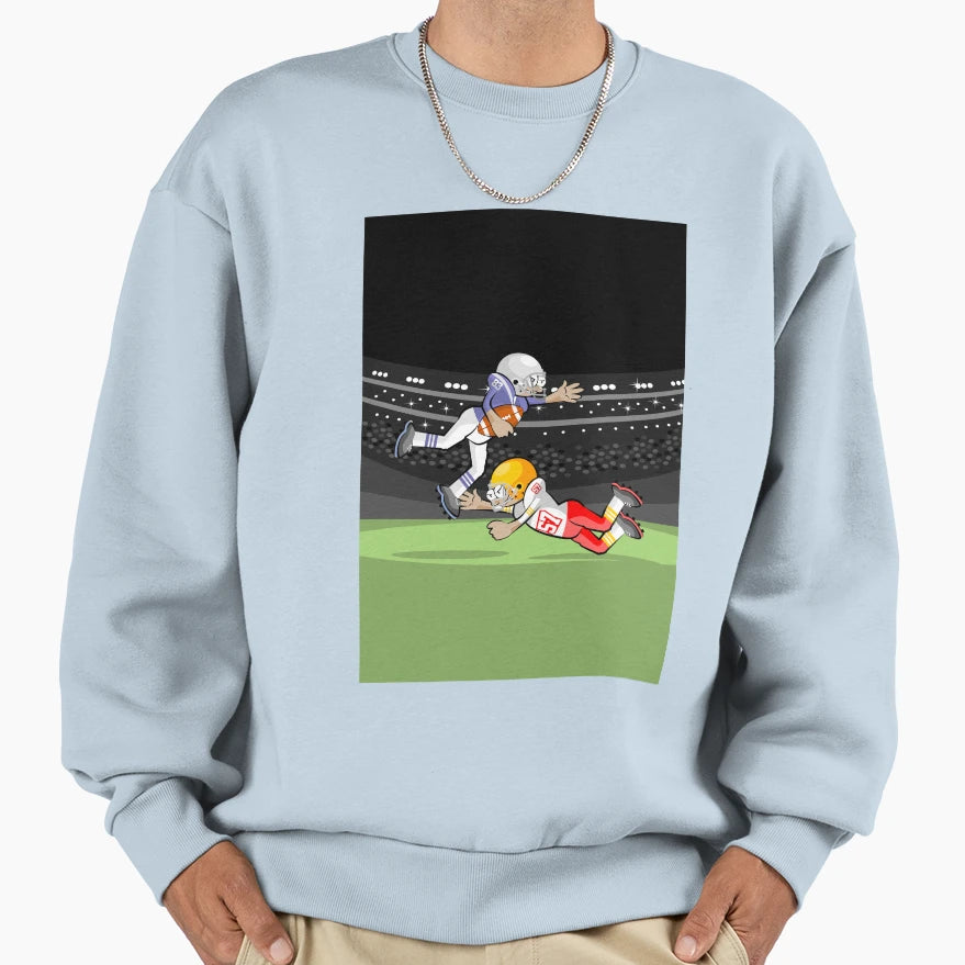 American Football Player Dodging Lock Sweatshirt - Custom Art Print Unisex - T-Shirt, Sweatshirt, Hoodie